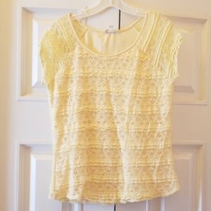 Nature Top Yellow Lace Size M